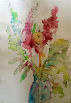 Pen & Ink & Watercolor - online via zoom