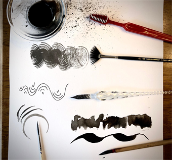 Drawing With Inks - Online via zoom