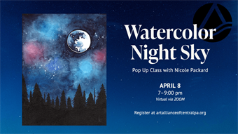 Watercolor Night Sky Pop-up class via ZOOM