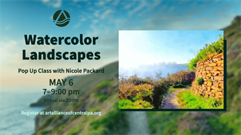 Watercolor Landscape Pop-up class via ZOOM