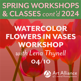 Watercolor Flower in Vases w/ Lena Thynell
